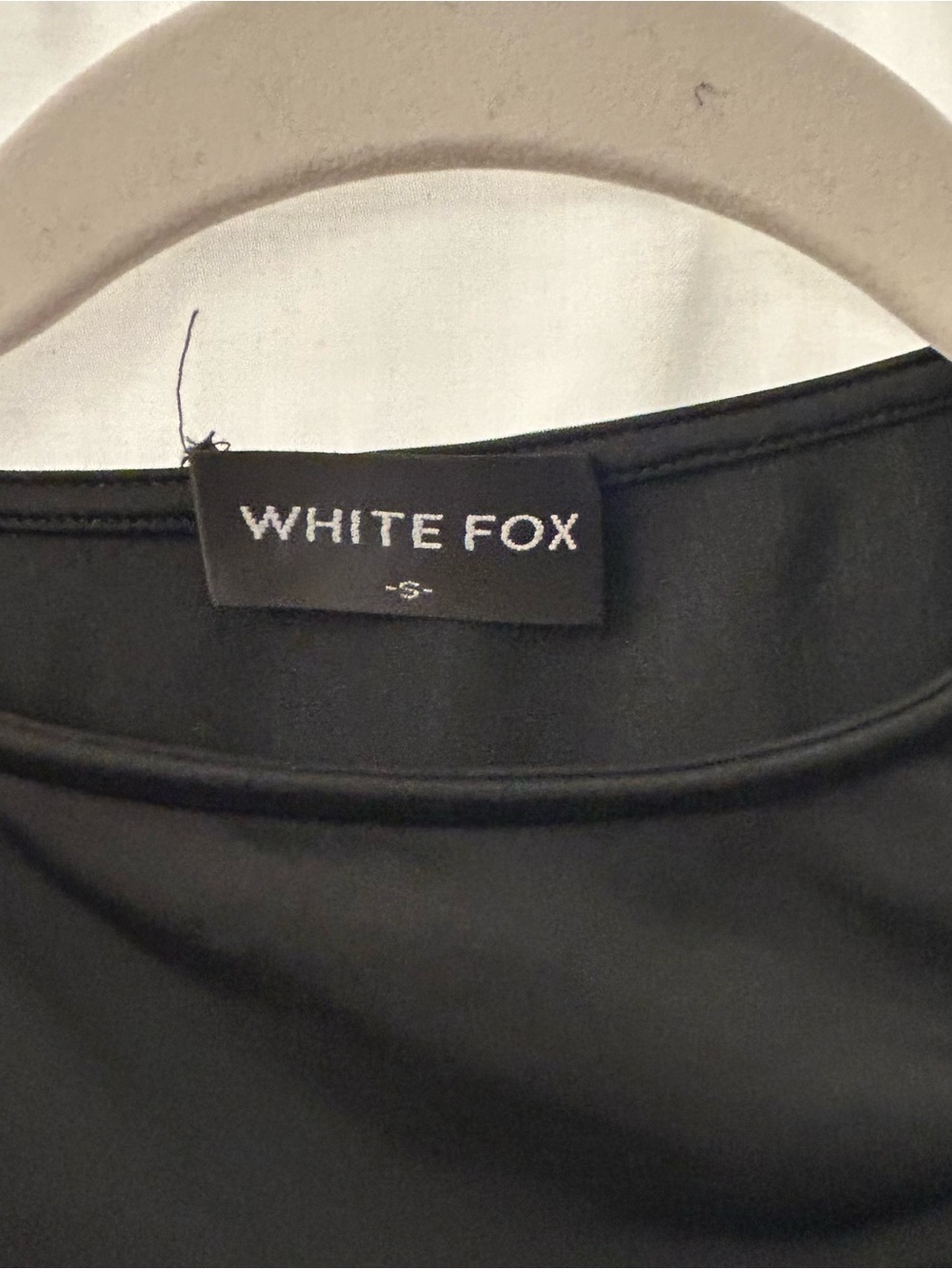 White Fox Black Ruched Tie-Detail Top - Picture 5 of 6